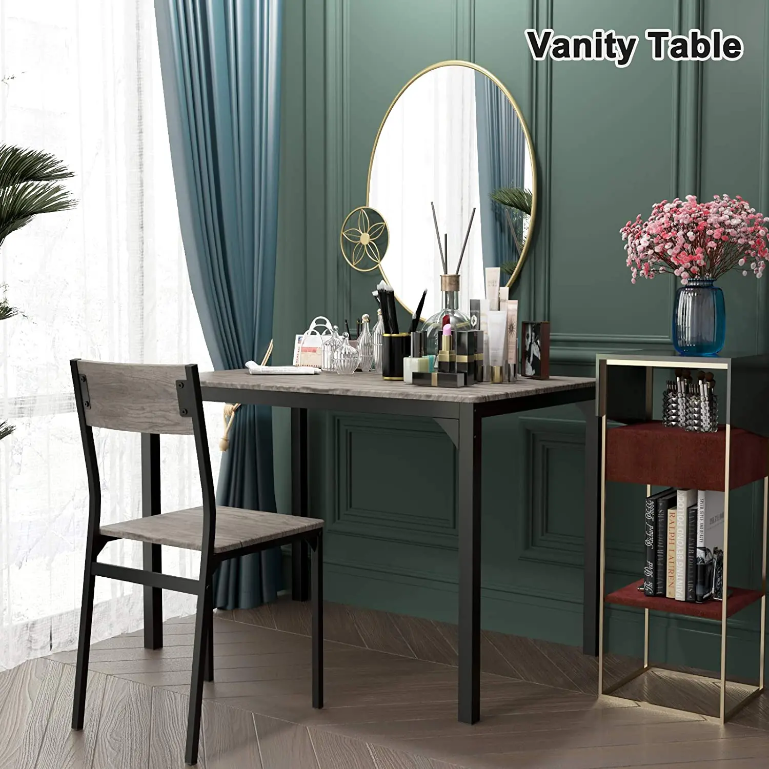 Набор из 6 предметов, обеденный стол со скамейкой, компактный деревянный кухонный стол и 5 стульев с металлическими ножками, столовые наборы