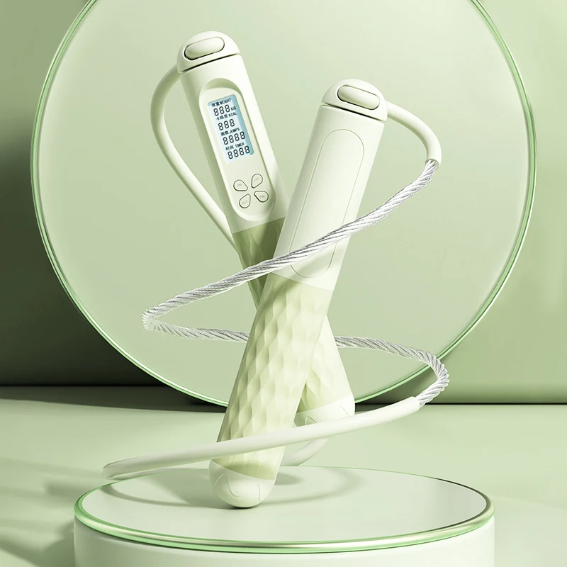 Professional Wireless Springseil Fitness Digital Rope Skipping Calorie Counter Smart Weighted Cordless Jump Rope with Ball