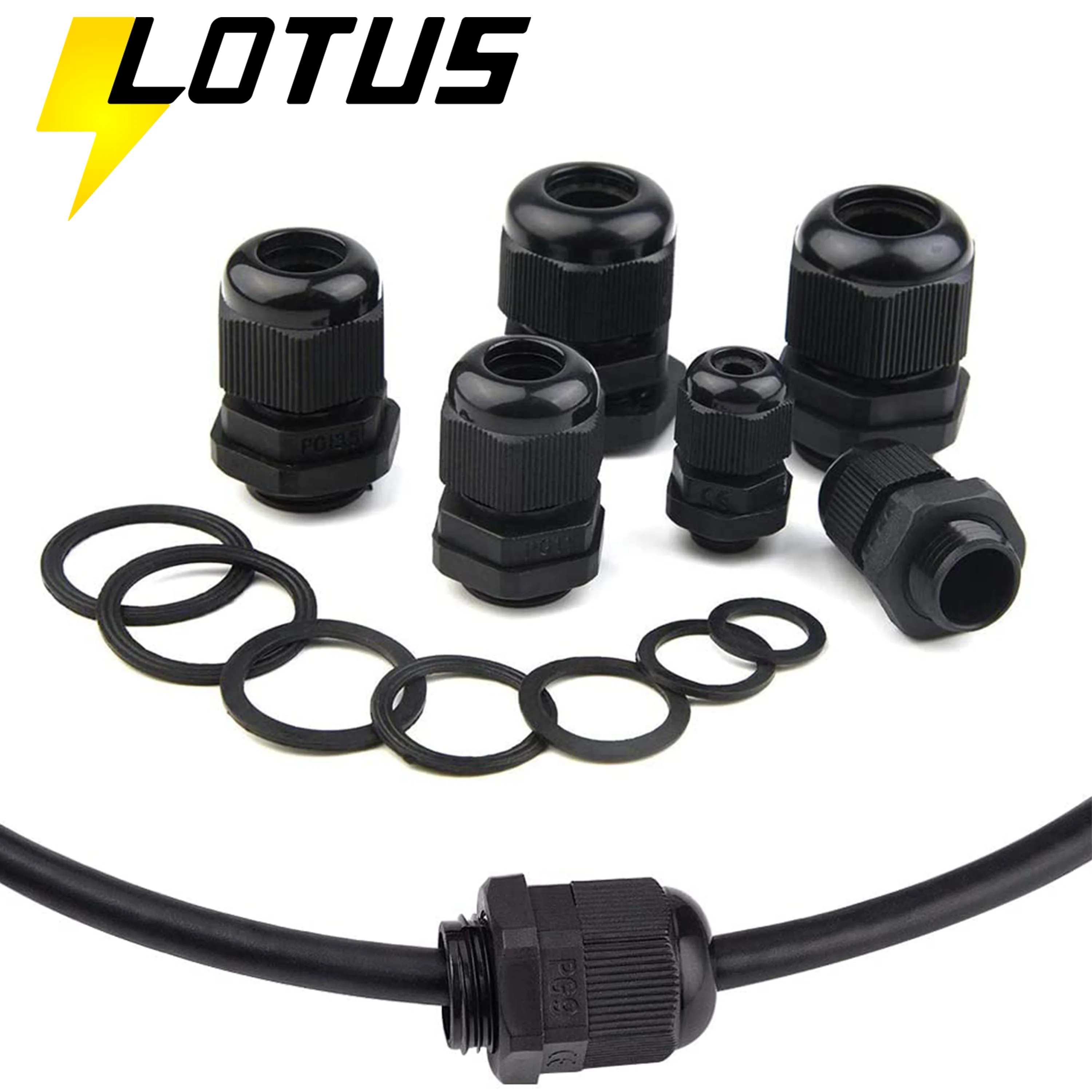 Top Quality Nylon Cable Gland Cable Connectors Plastic Wire Protectors Waterproof PG7 Factory Price