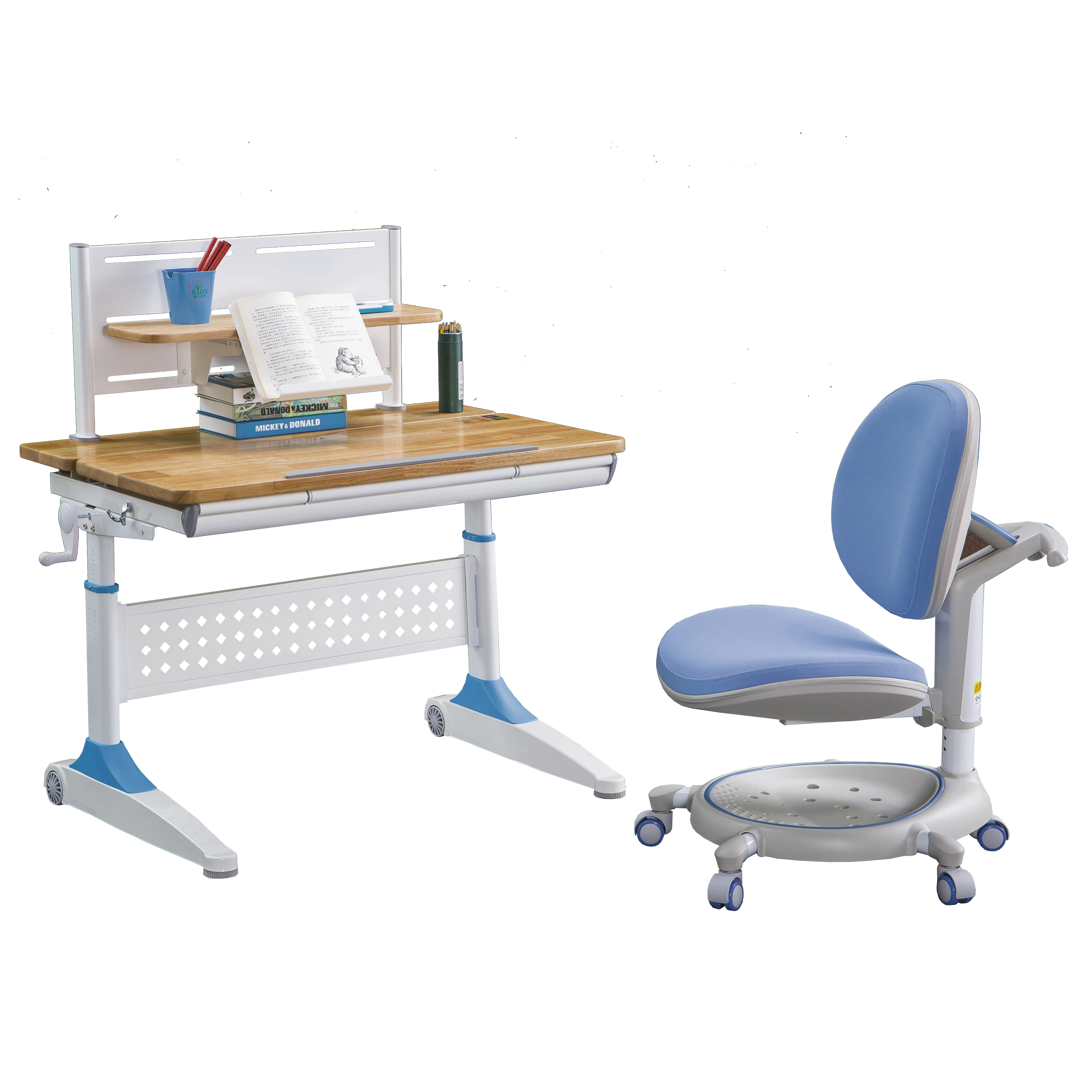 Growing  kids study table workstation home student drawing table set