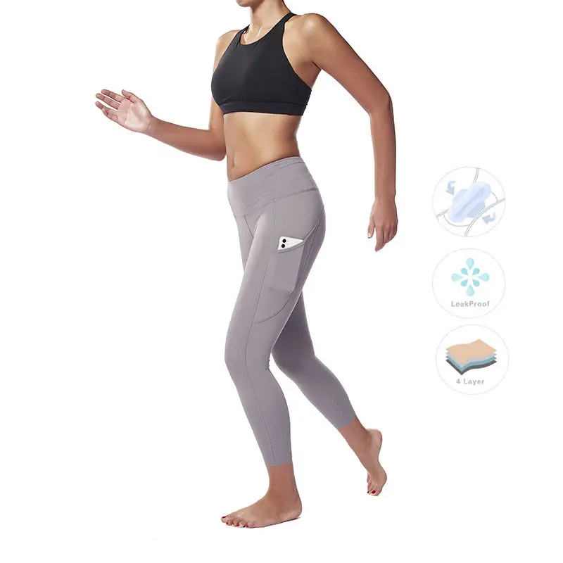 2022 LPP37 Shark Colors Women Dot Seamless Nylon period panties proof leggings for Women Gym Leggings