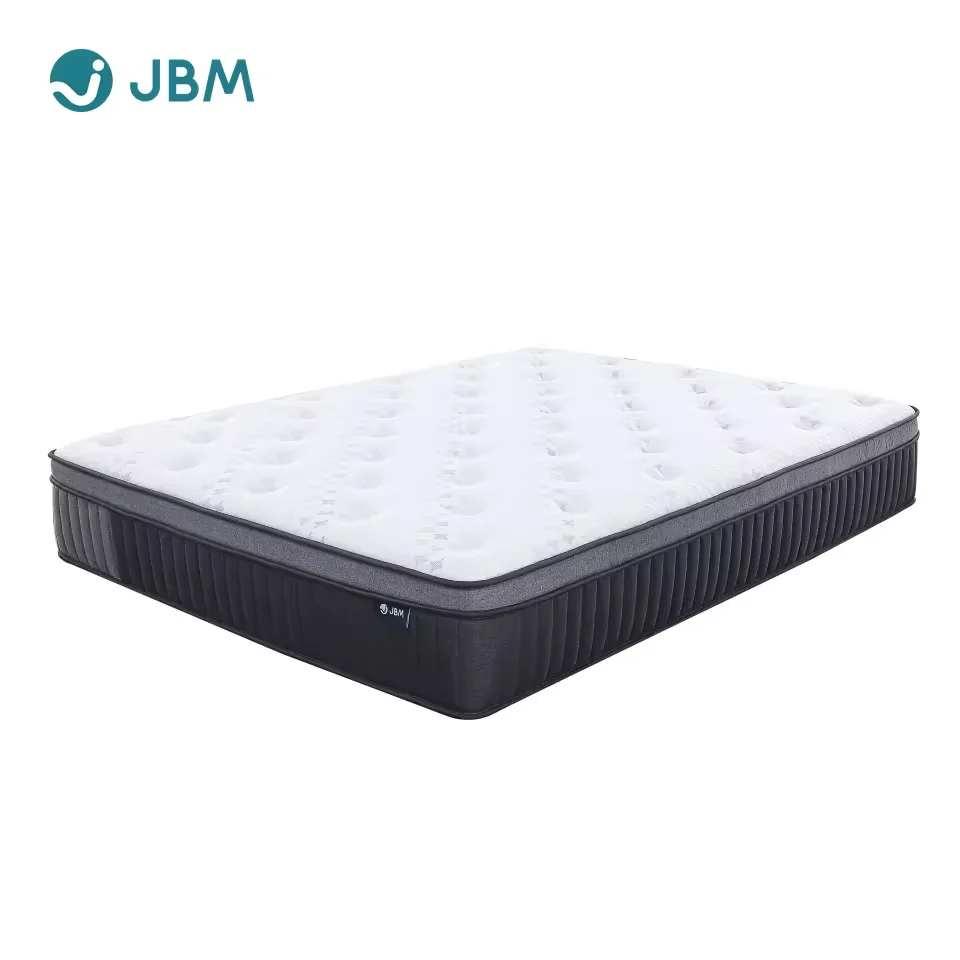 Home roll up pocket spring memory foam massage Mattress High Quality Knitted Fabric Hotel Pocket Spring Bed Mattress Factory