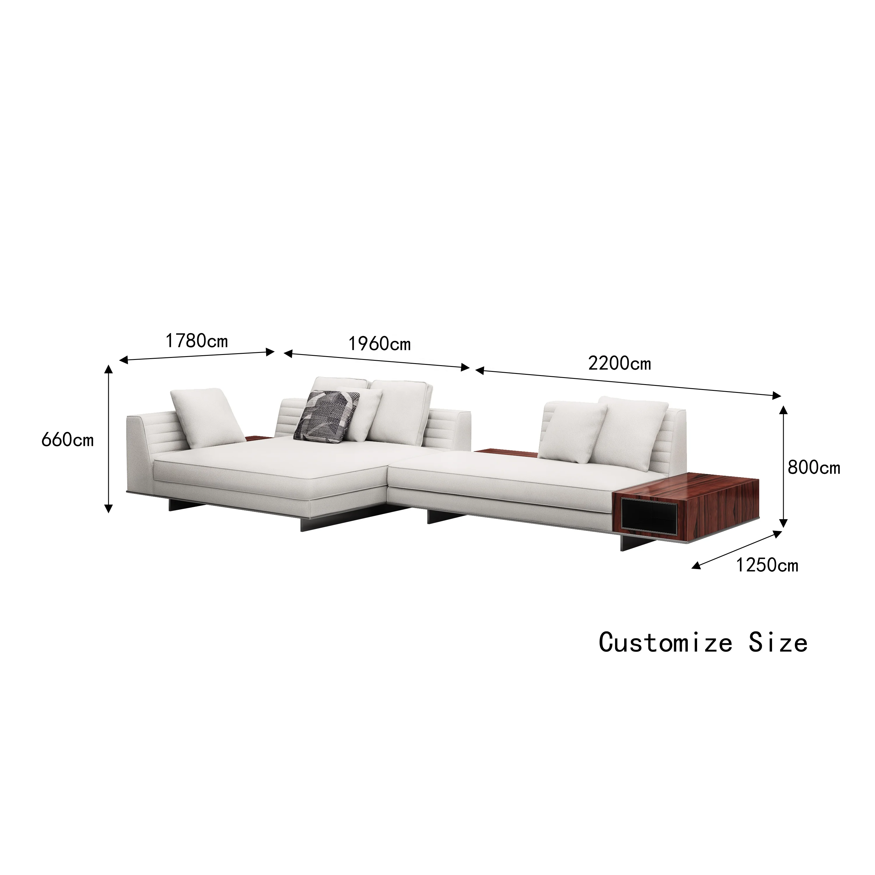 Modern Minimalist Designer Living Room Sofa for Large Families Light Luxury for Villa Large Size Fabric Corner Sofa Ste