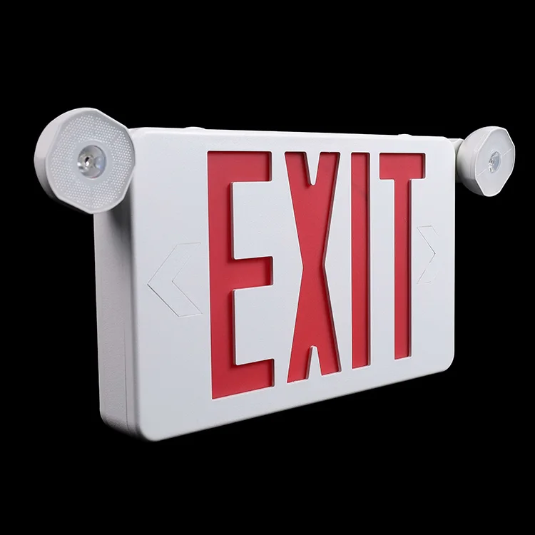 North American Standard Red Single Double Face Recharncy Lighting Red Fire Safety Exit High Quality Led Charging Emergency Light
