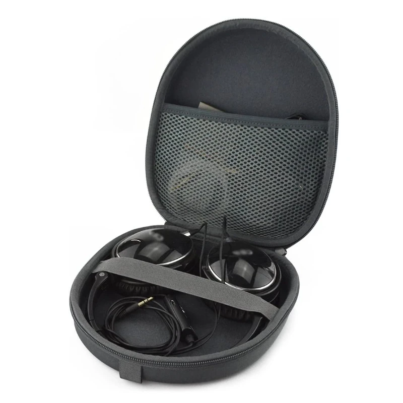 Factory Price Custom oval shape eva protective portable hard shell headphone earphone pouch easy carrying zip case