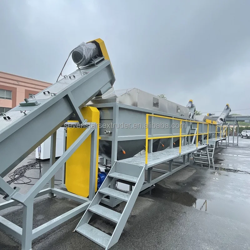 800-2000kg LDPE HDPE PP film recycling washing machine line crushing washing drying plant with good price