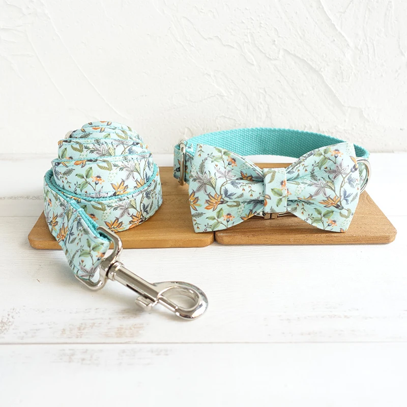 Набор ошейников для собак с принтом на заказ, бархатный материал, металлическая пряжка