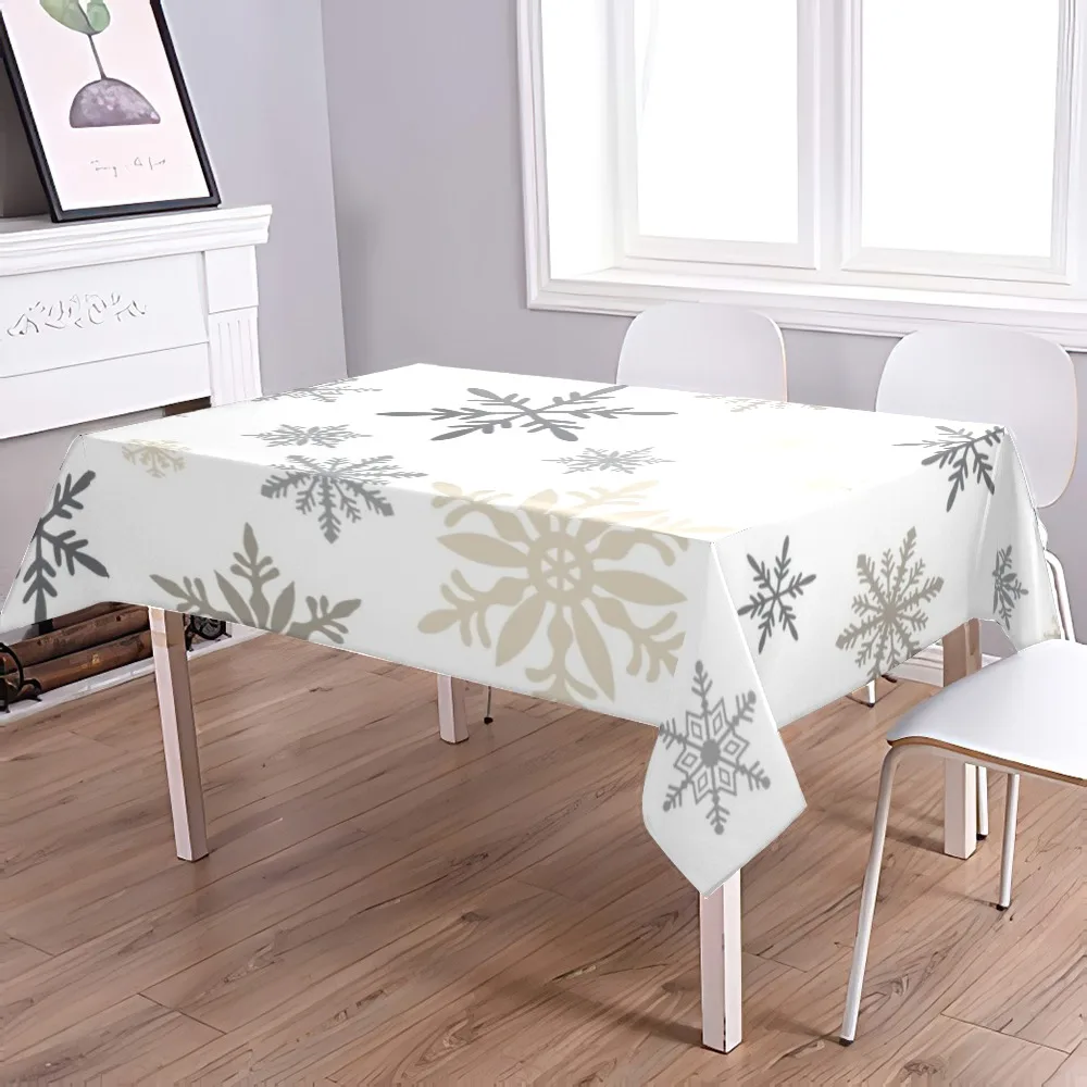 Модные скатерти с принтом прямо с фабрики, Рождественская скатерть с принтом на заказ, водонепроницаемая Декоративная скатерть из полиэстера