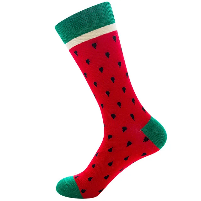 2020 popular funky work watermelon men colorful happy funny Socks
