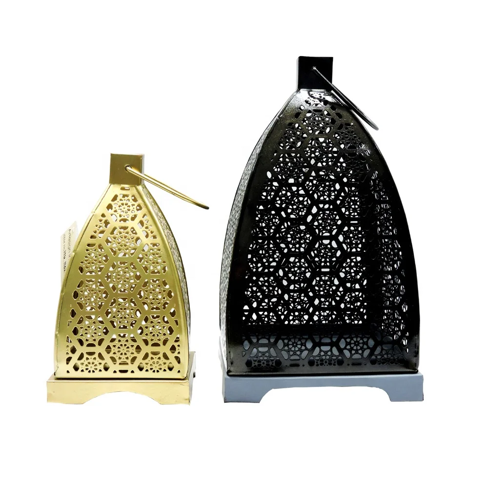 Iron Metal lantern new arrival 2022 antique color lantern candle holder use for light decoration