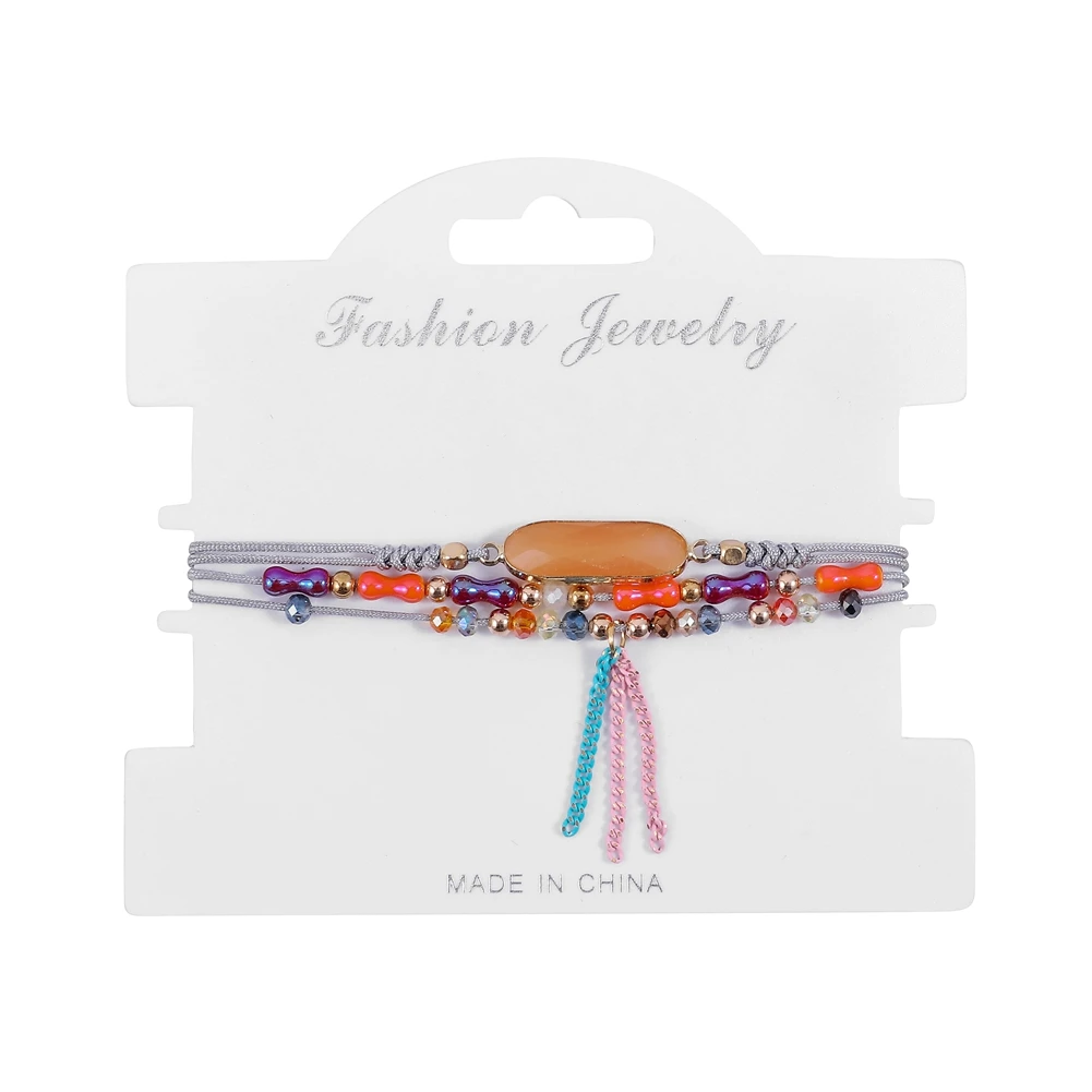 
Factory Hot Selling Jewelry Crystal Bracelet Bead Bracelet Sets Double Layer Bracelet For Party 