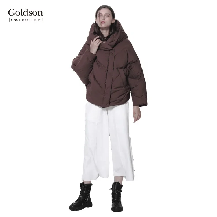 Factory high quality women heated duck down filled coat for winter