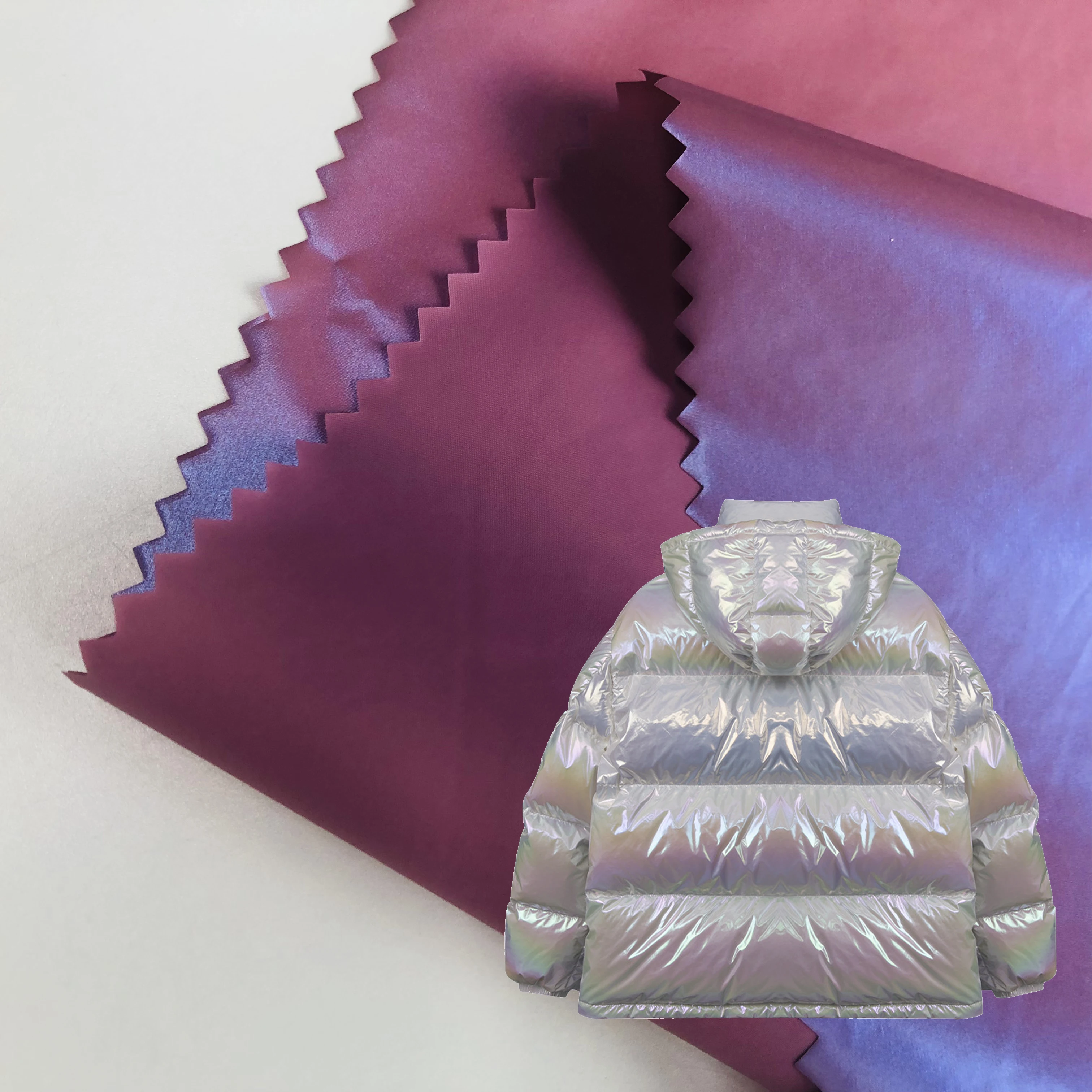 Hot Selling 380T Nylon Taffeta Waterproof Down Proof Fabric For Outdoor Down Jacket