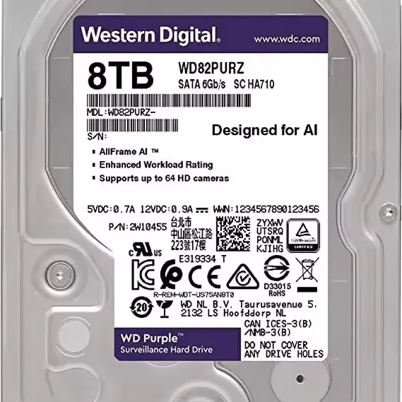 Wd Purple Internal Hard Drive Hdd Wd102purz Enterprise Sff (2.5in)signed Wd82purz 101pura 10tb 8tb Server Hdd