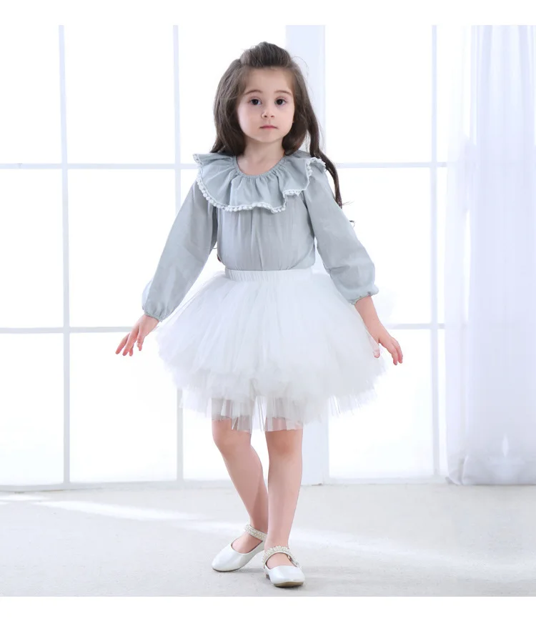 Kids Tutu Skirt Solid Color Mesh Multi-layer Tutu Skirt for Baby Girl Christmas and Halloween Decorations and Ruffles