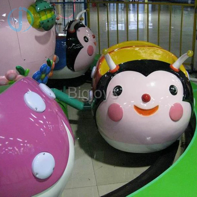 New cute shape children park rides ladybug rides amusement rotary turntable rides equipment for sale