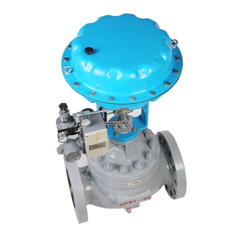 WCB 2Inch 2 Way Single-seated Water Steam Globe Valve With Positioner Pneumatic Actuated Diaphragm Control Valve