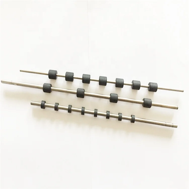 Manufacture Rubber coated 3mm diameter Stainless Shaft High Precision Printer Industrial Driver Platen Roller