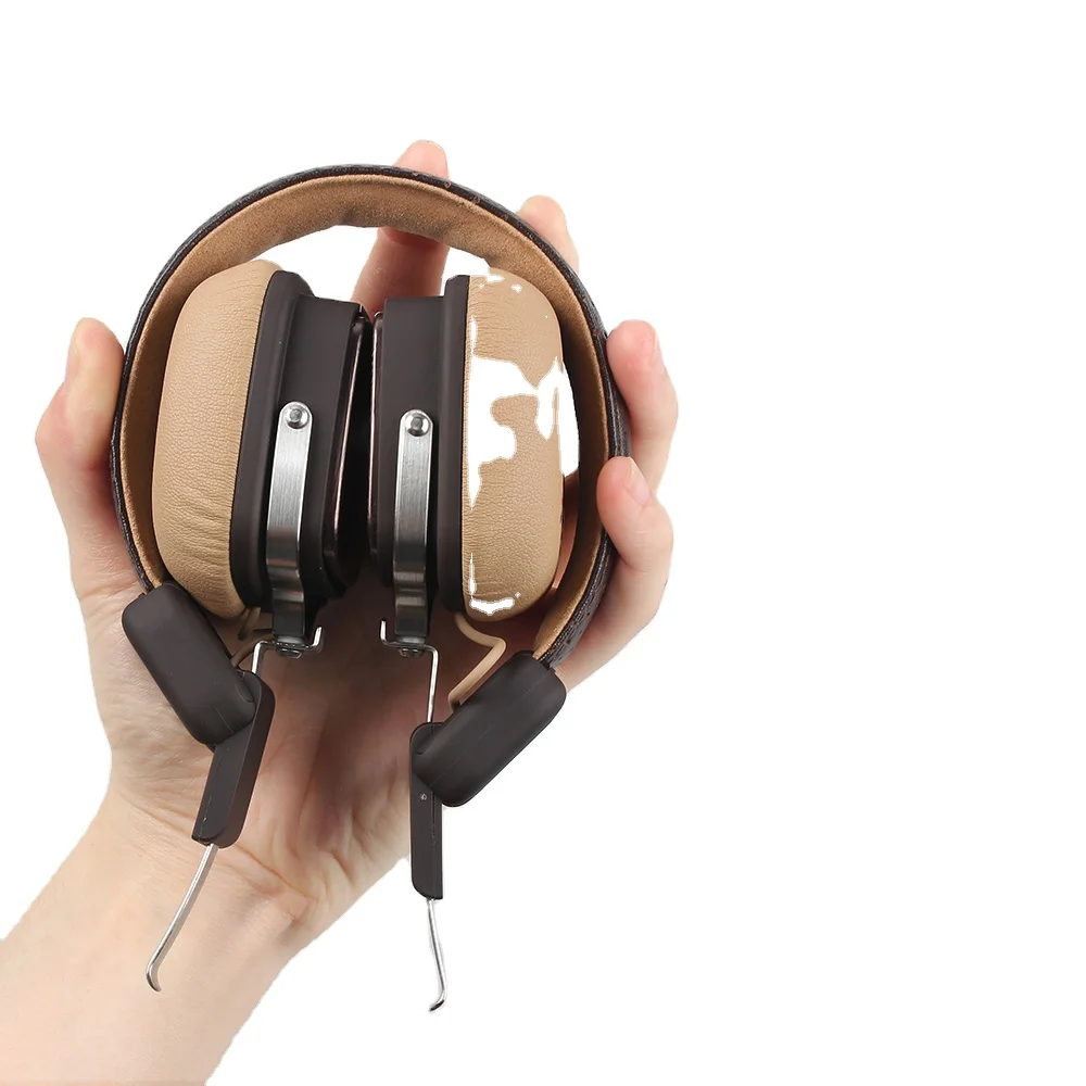 OneOdio Original Elysium Wireless Headsets Foldable Headset With Mic Metal Lightweight Headphone 500mAh Black/ Beige