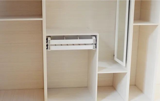 Pure white aluminum wardrobe