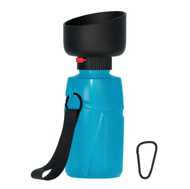 Eco-friendly Silicone Material Travel Squeez Multifunction Outdoor Portable Pet Dog Water Bottle With Carabiner