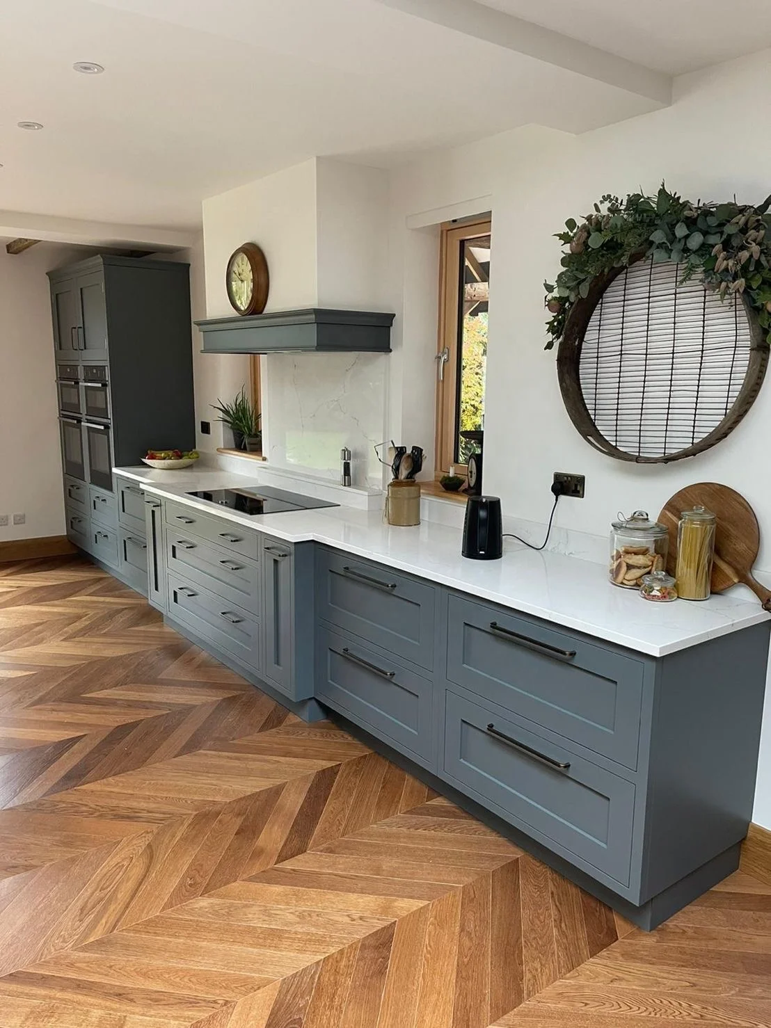 Melamine Modern Kitchen Cabinets/PVC Kitchen Cabinet and Kitchen Island for Home Furniture