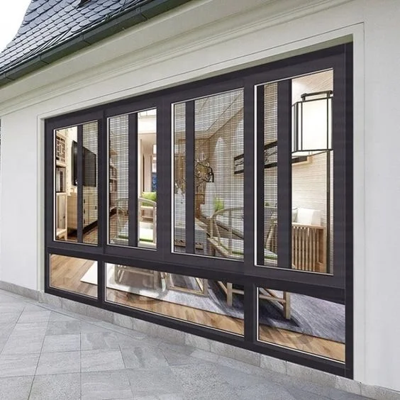 JBDhome Double Soft Close Eight Wheel Sliding Doors and Windows with Screens Aluminium Residential Sliding Window Systems