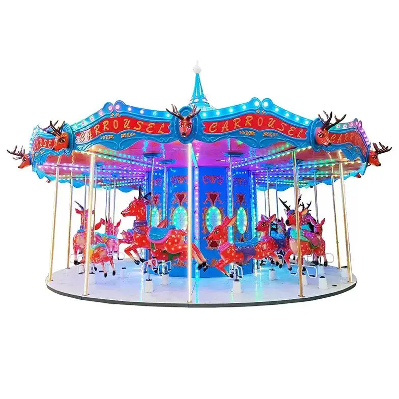 2024 Hot Sales 24 Seats Amusement Park Carousel Game Machine Merry Go Round Rides for Sale