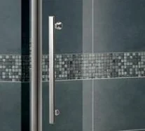 Раздвижная дверь для ванны и душа из закаленного стекла без рамы нержавеющей стали