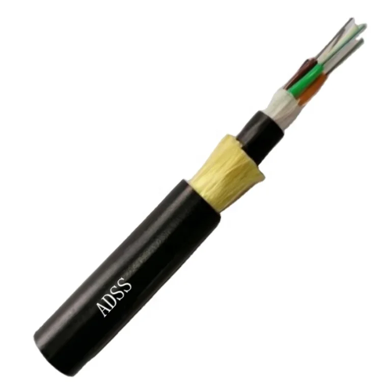 Fibra Optica ADSS Monomodo G652D Cable de Fibra Optica de 144 Hilos