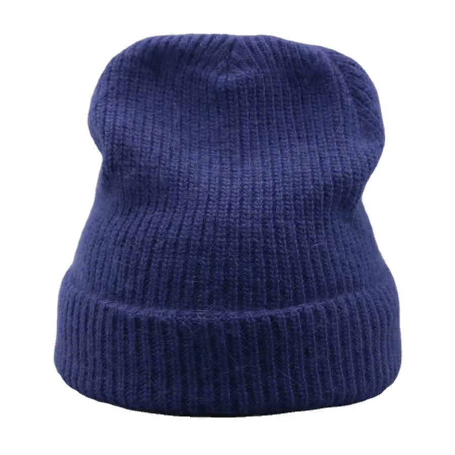 
Custom winter spring baby white knitted hat kids cashmere hat knit beanie embroidery logo 