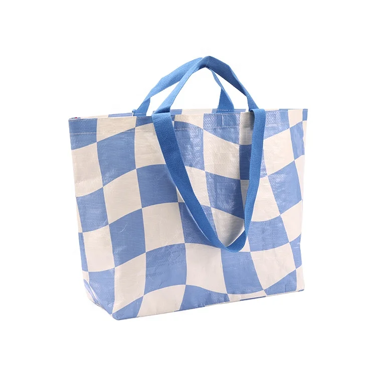 Wholesale Custom Printed Eco-Friendly Recyclable Polypropylene Tote Bag Grocery TNT PP Laminated Woven Shopping Bag for Gifts