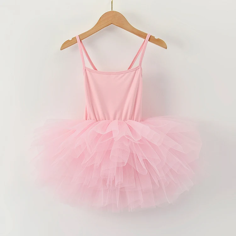New Summer girl ballet tutu dress Sleeveless Square Neck Kids children ballet dress