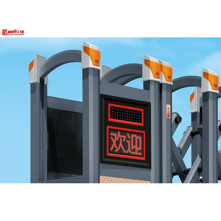 
Hot sale retractable gates sliding door motor gate aluminum trackless folding gate by motor operated 