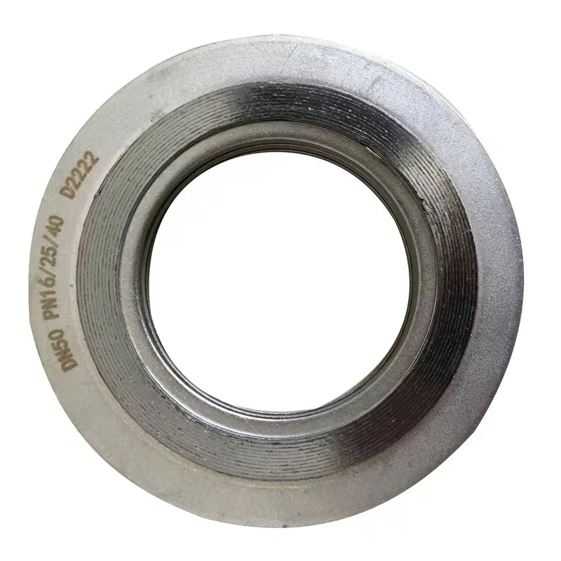 D Type 304 stainless steel inner and outer ring metallic graphite winding flange gasket