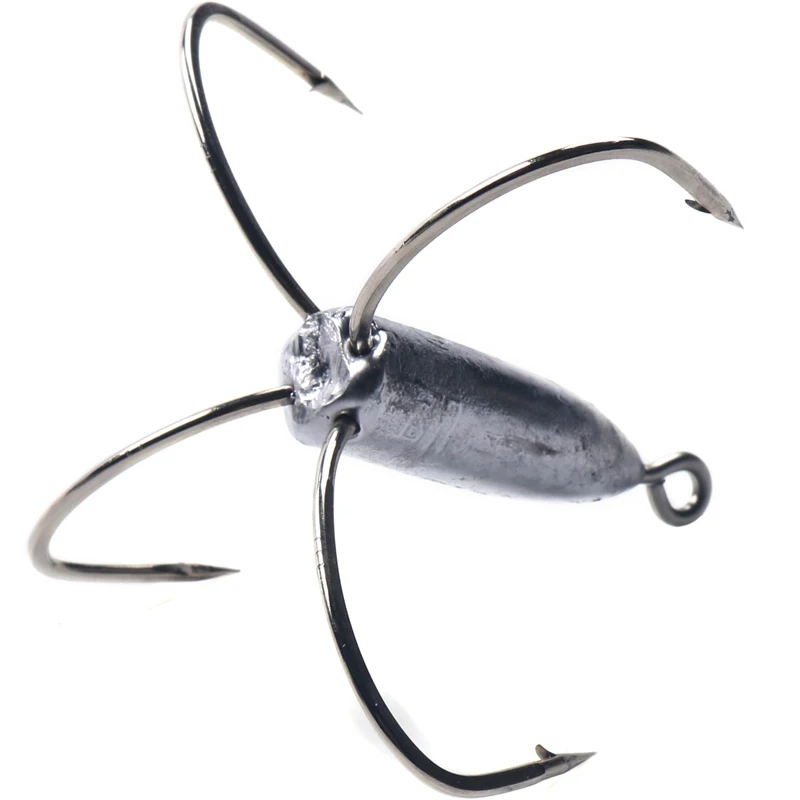 30g 40g 50g four anchor hook with lead fishing hooks fishing hook with  barb