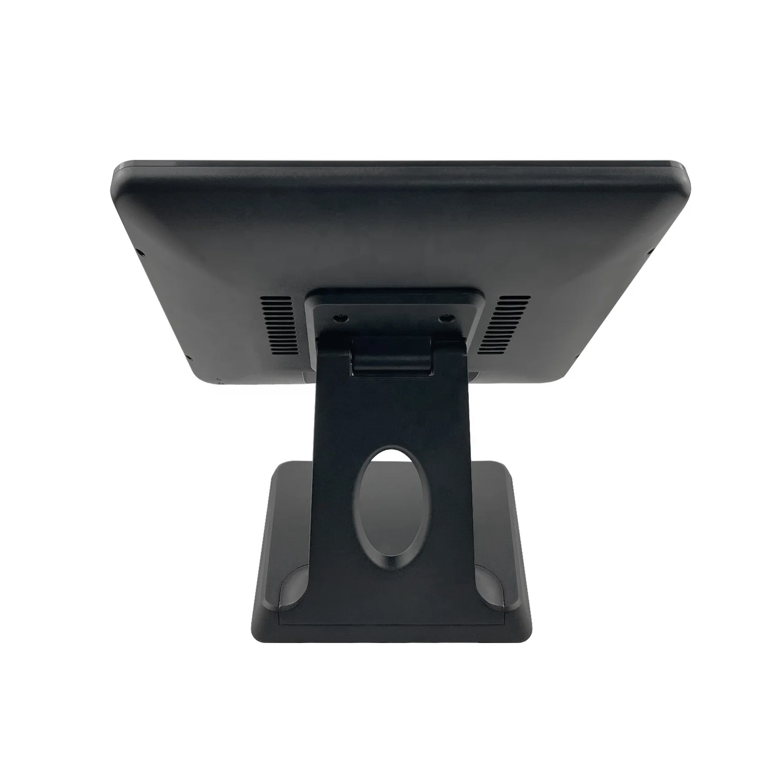 15 inch black aluminum alloy desktop stand resolution 1024 x768 capacitive pos system touch screen monitors
