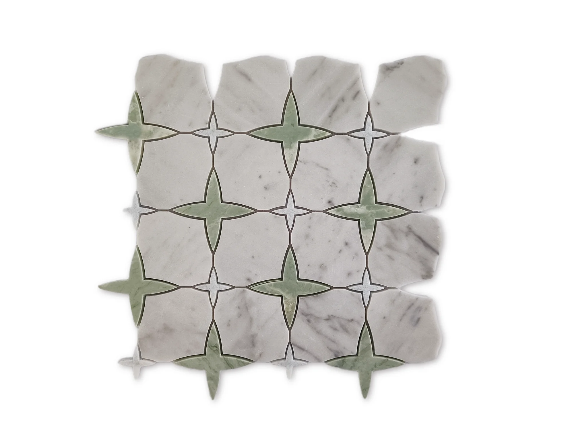 Tile Mosaic Italian Carrara Polished Custom Water Jet Cut