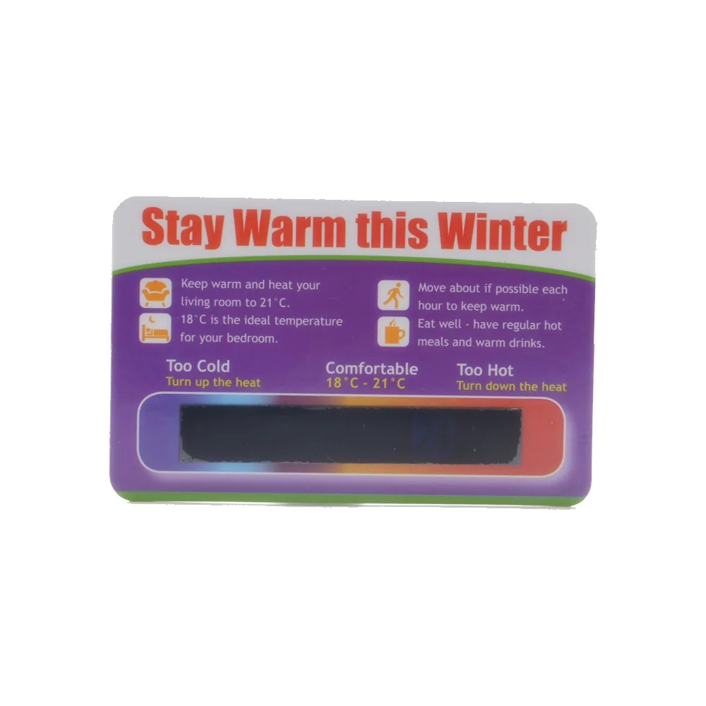 Customized Soft Magnetic Refrigerator Thermometer Indoor Environment Temperature Measurement Thermometer Card