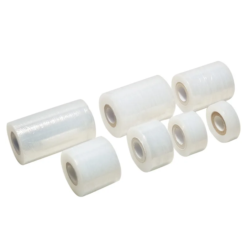 Manufacturer wholesale transparent winding film PE small roll stretch film self-adhesive protective film