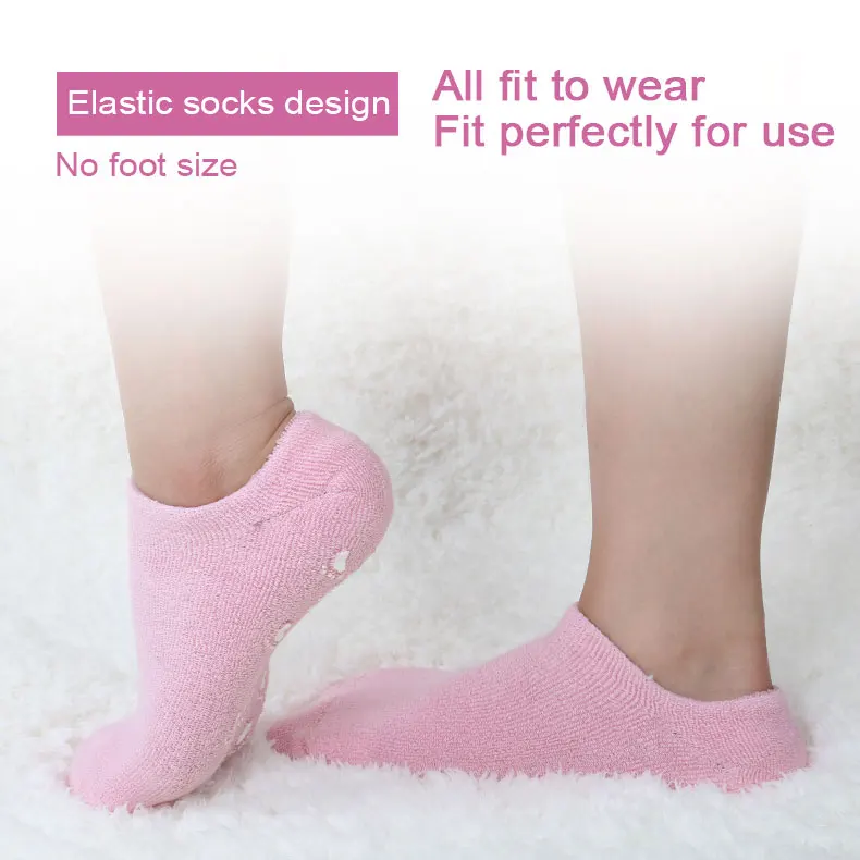 Good Quality Skin Spa Gel Glove Natural Silk Foot Care Sock