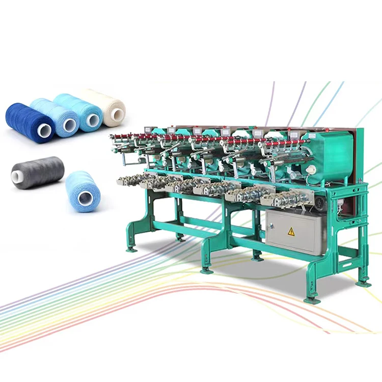 Wholesale 6 spindles automatic thread cone winding rewinding machine for textile fabric