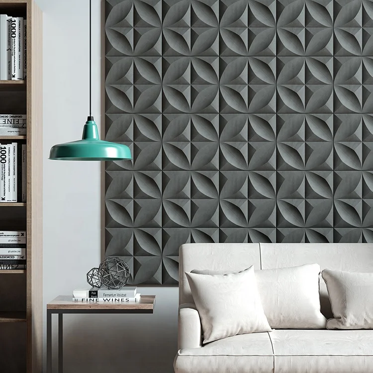 Custom handmade cement concrete living room 3d wall decoration hotel bathroom wall tiles low price modern for bathroom wall
