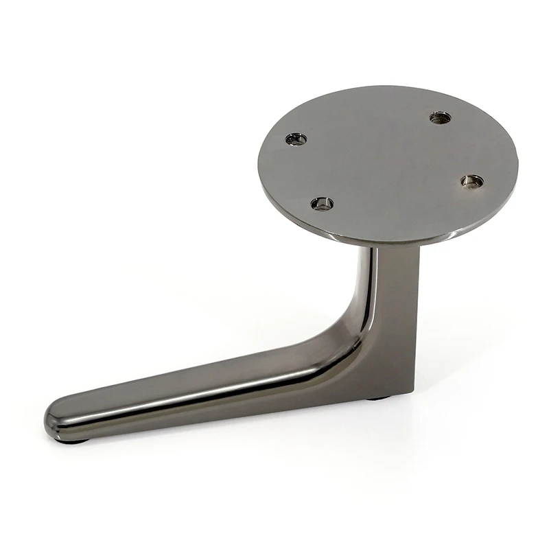 Горячая распродажа современные черные круглые ножки для дивана пластиковые телевизора хромированные металлические мебели