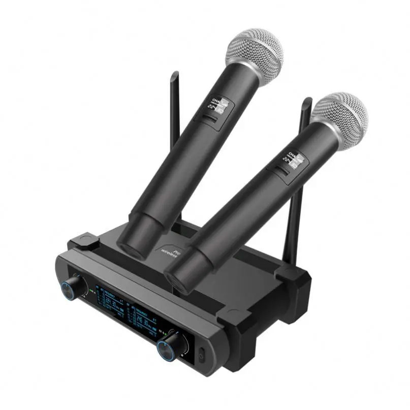 2 channel wireless microphone with BLX22 receiver and PG22 handheld microphone for Karaoke Stage Performance