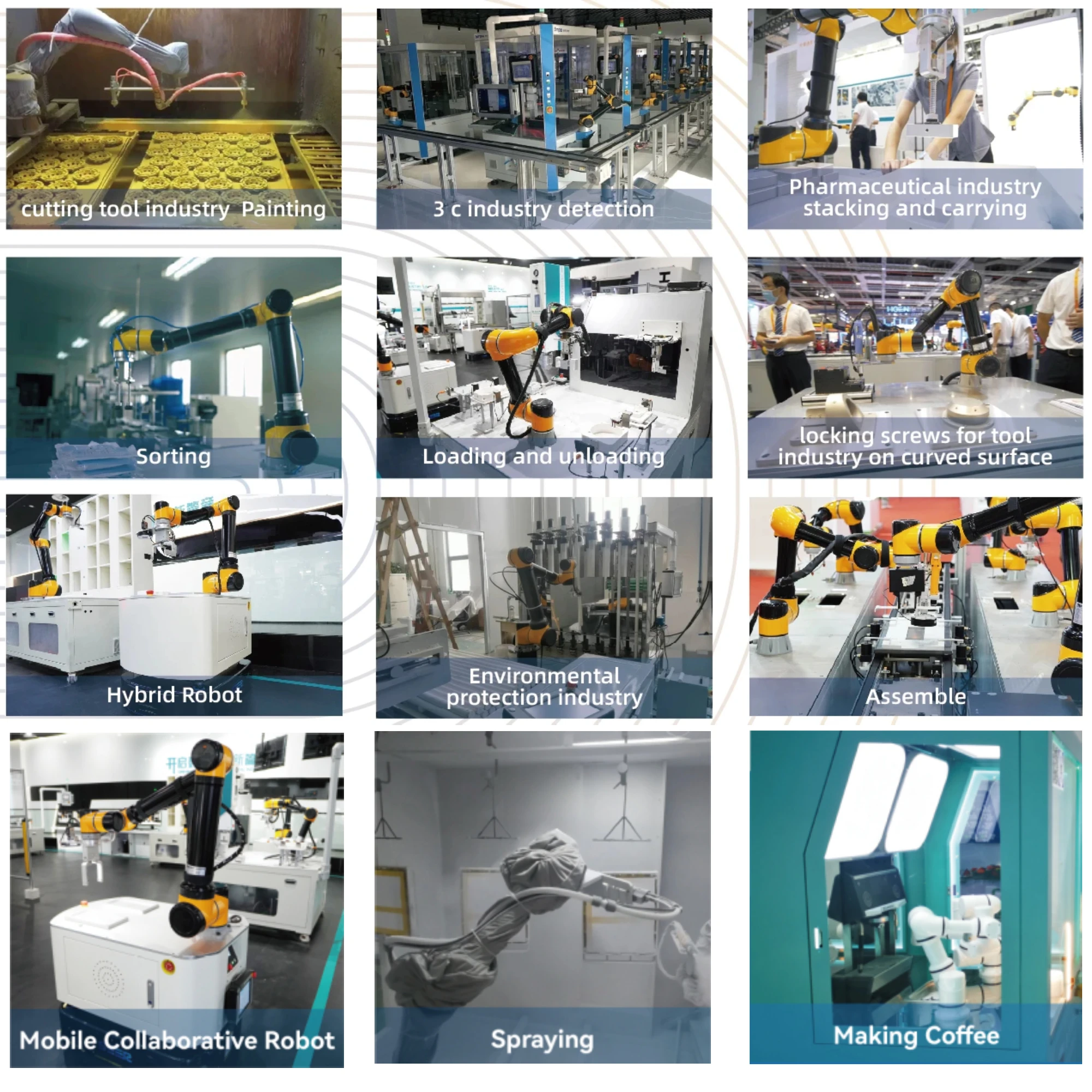 OEM Intelligent Robotic Arm  Milling Machine with 6 Axis Cobot Arm from Factory for Automatic Glazing