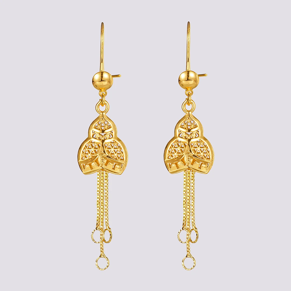 The gold-plated earrings