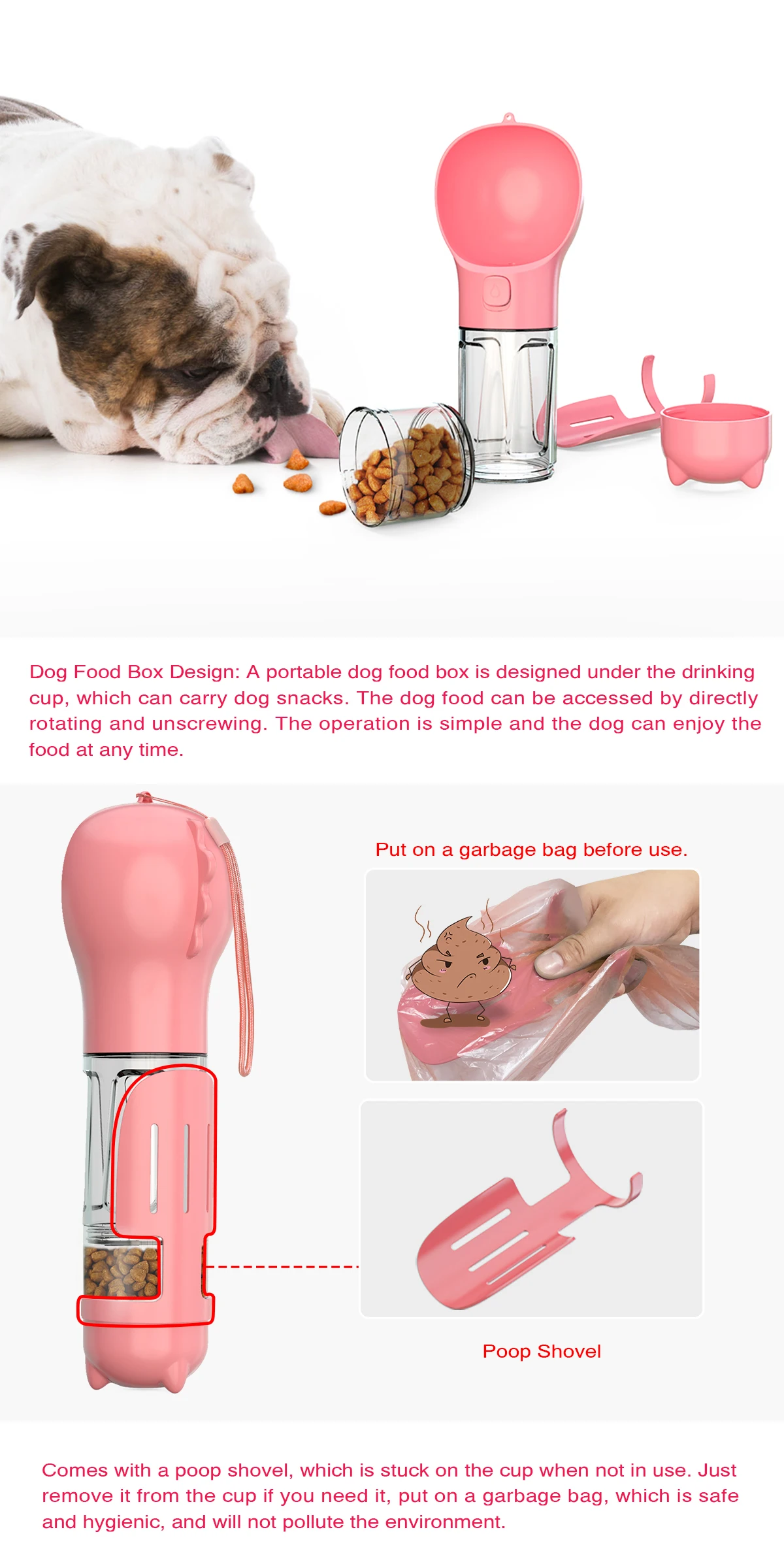 
Drop shipping dog travel water bottle pet dog portable water bottle pet water dispenser 