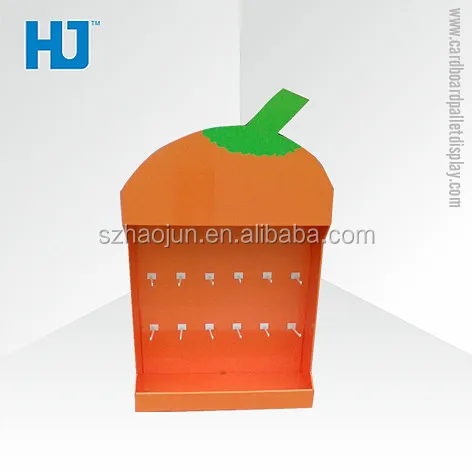 4C Печатный бумажный картон Настольный Крюк Небольшой Дисплей Стенд для Висячие красивые волосы ленты