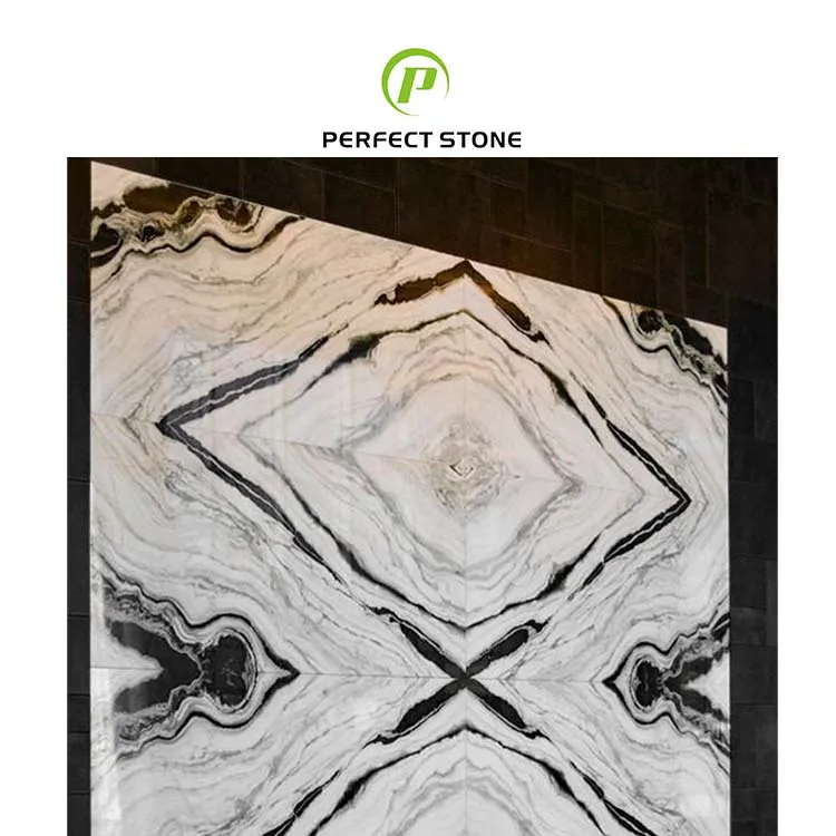 Beatiful Panda white slabs awesome marble for Background Wall